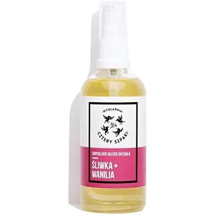 Ultima șansă Cztery Szpaki - Ulei Corporal Ușor cu Arome de Prună și Vanilie, 100ml