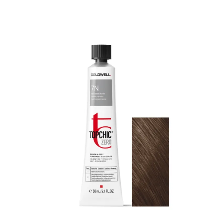 Vopsea permanenta de par fara amoniac Goldwell Topchic Zero 7N 60ml Popular
