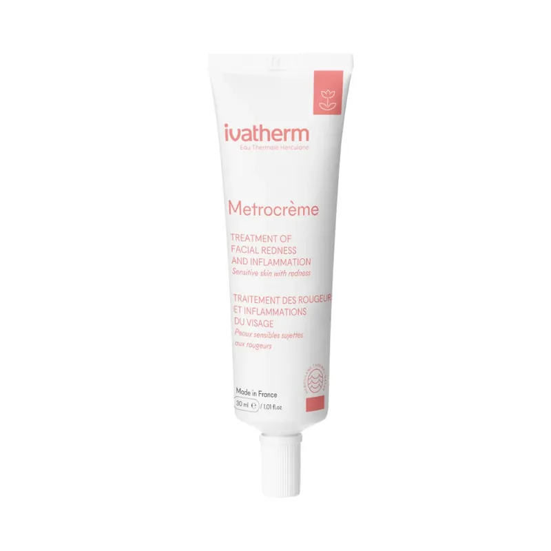 Tratamentul roșeței cutanate și al inflamației feței SPF 15 Metrocrème, 30 ml, Ivatherm Retur ușor