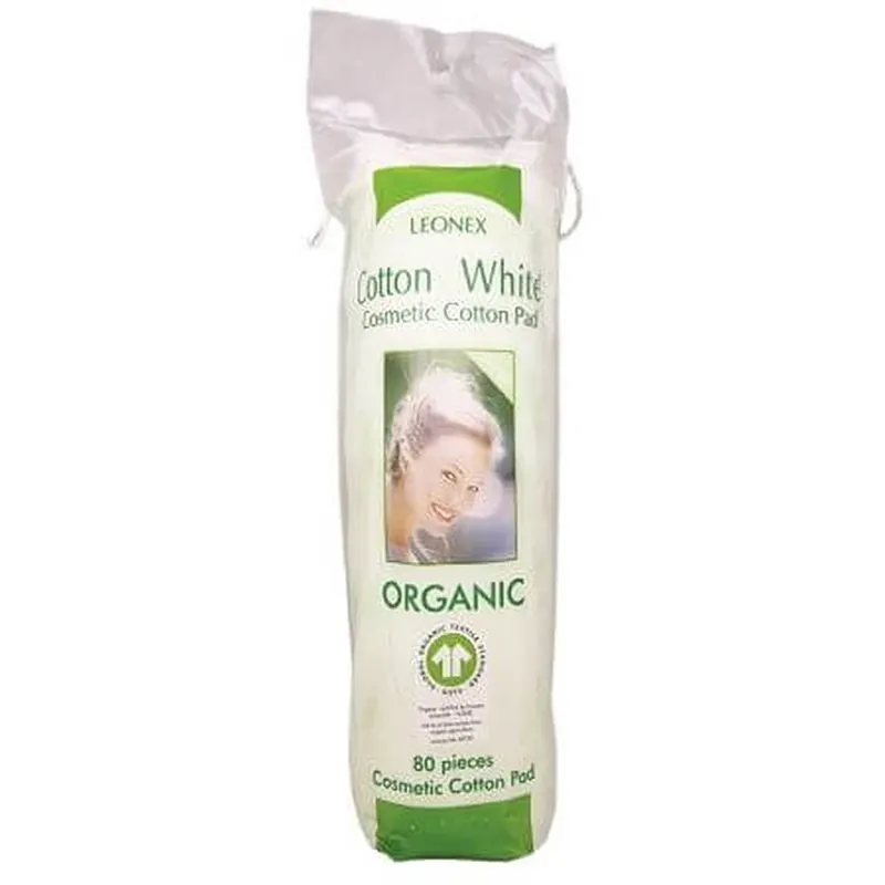 Plată securizată Discuri pentru demachiat din bumbac organic, 80 bucati, Leonex