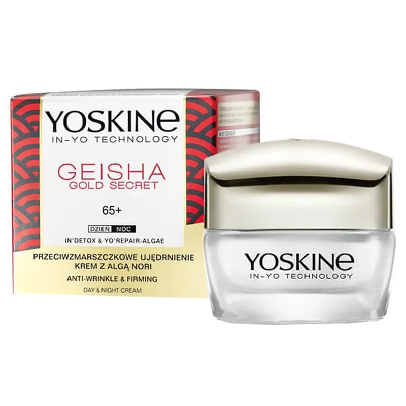 Yoskine Geisha Gold Secret 65+, Cremă antirid cu alge Nori, zi și noapte, 50ml Bestseller
