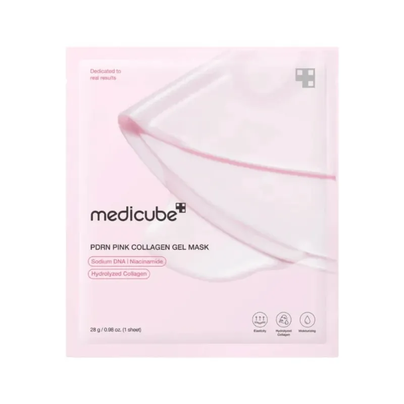 Masca gel roz cu colagen pentru fata PDRN, 28 g, Medicube Ieftin