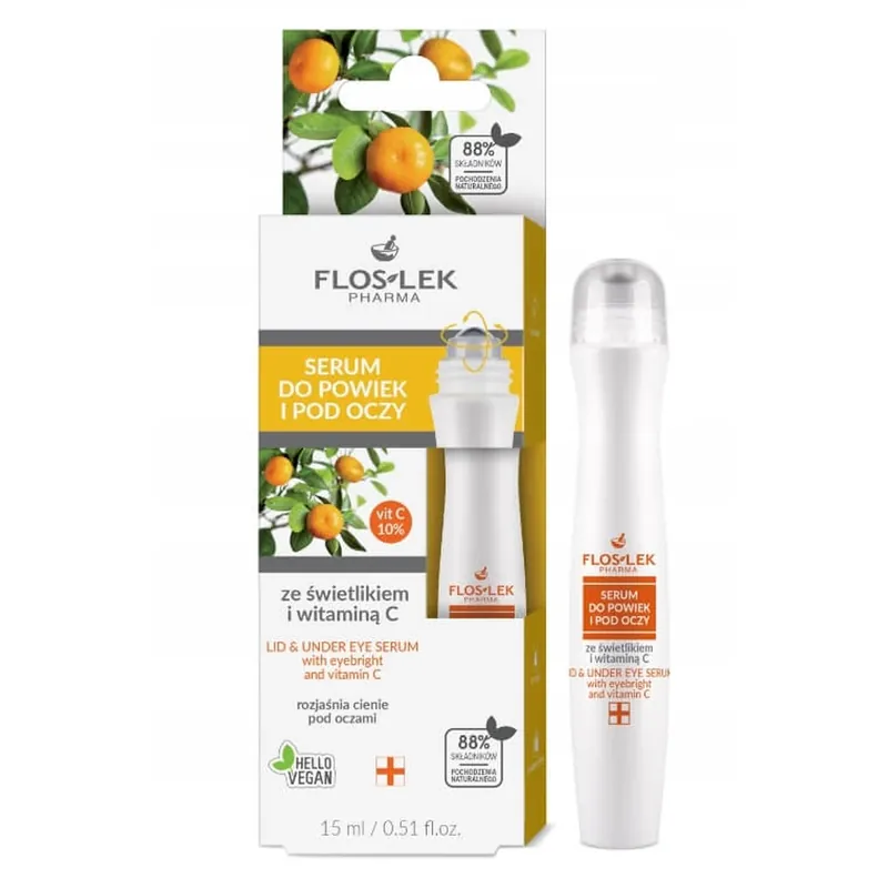 Floslek Pharma Ser pentru pleoape și sub ochi cu vitamina C, 15 ml Ofertă limitată