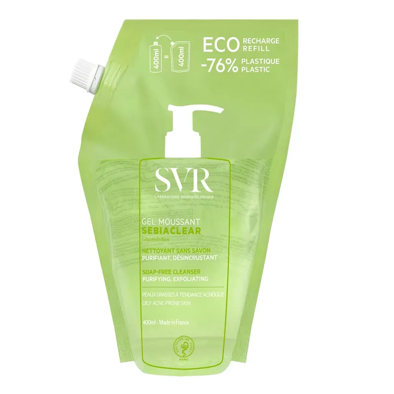 SVR Sebiaclear Gel Moussant, gel spumant fără săpun pentru curățarea porilor, reumplere, 400 ml Preferatul clienților