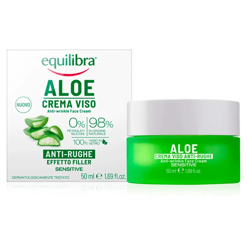 Cel mai bun preț Equilibra Aloe, Cremă de față anti-îmbătrânire, efect de umplere, 50 ml