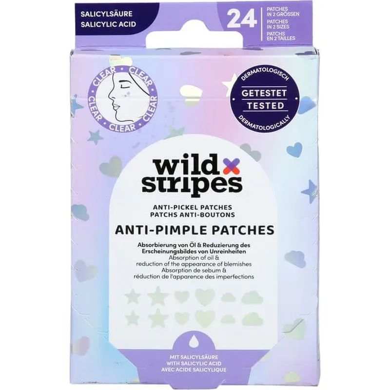 WILD STRIPES Patch-uri anti-imperfecțiuni Holo Clear 24 buc. Premium