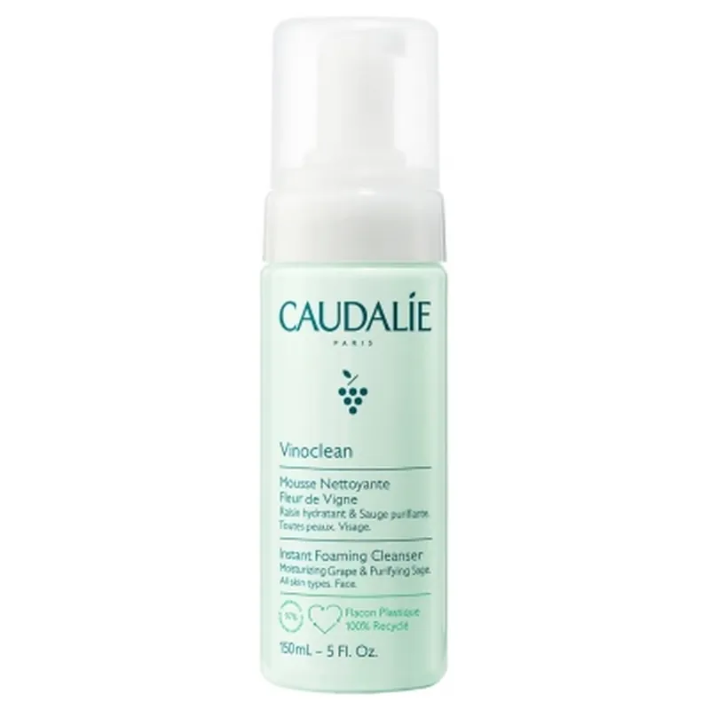 Caudalie Vinoclean Spumă demachiantă cu floare de viță de vie 150 ml Reducere de preț