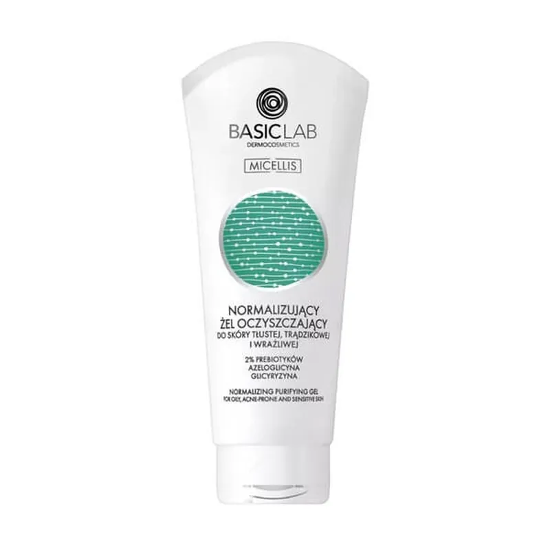 BasicLab Micellis, gel de curățare normalizator pentru ten gras, acneic și sensibil, 100 ml Plată sigură