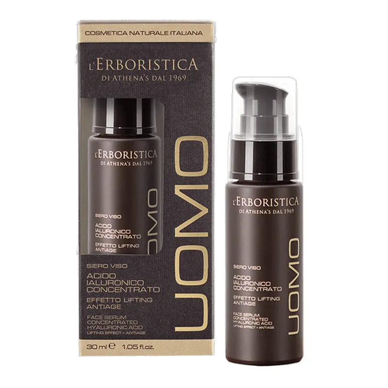 L& 039;Erboristica Uomo, ser facial pentru bărbați cu acid hialuronic, 30 ml Vezi acum