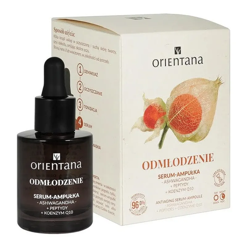Orientana Ashwagandha, ser-ampoule întinerire, 30 ml Calitate înaltă