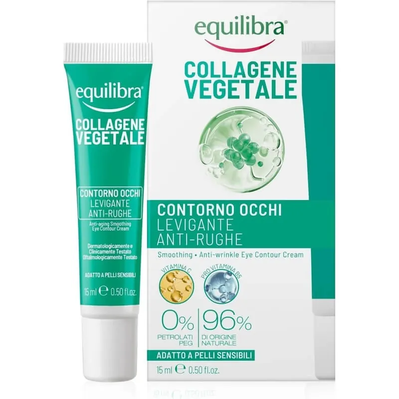 Equilibra colagen vegetal – cremă pentru conturul ochilor, cu efect de netezire și antirid, 15 ml Popular