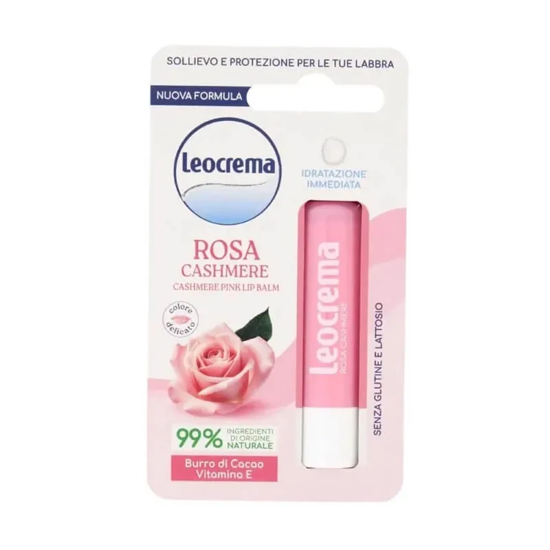 Cumpărături sigure Leocrema Balsam de buze roz cașmir – balsam hidratant pentru buze 5,5 ml