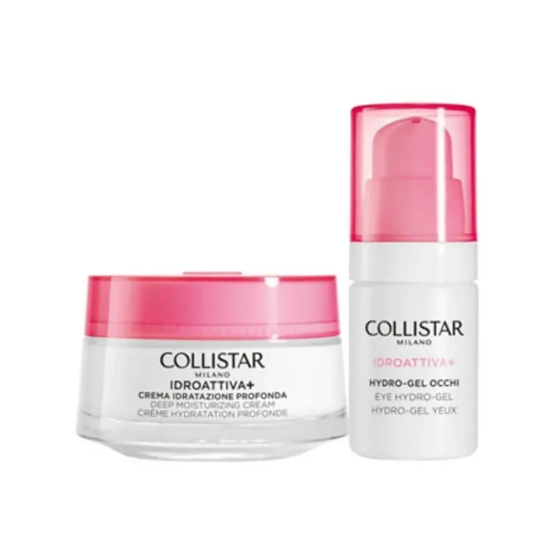 Set Collistar Idroattiva + cremă de hidratare profundă + gel pentru ochi cu efect răcoritor Retur ușor
