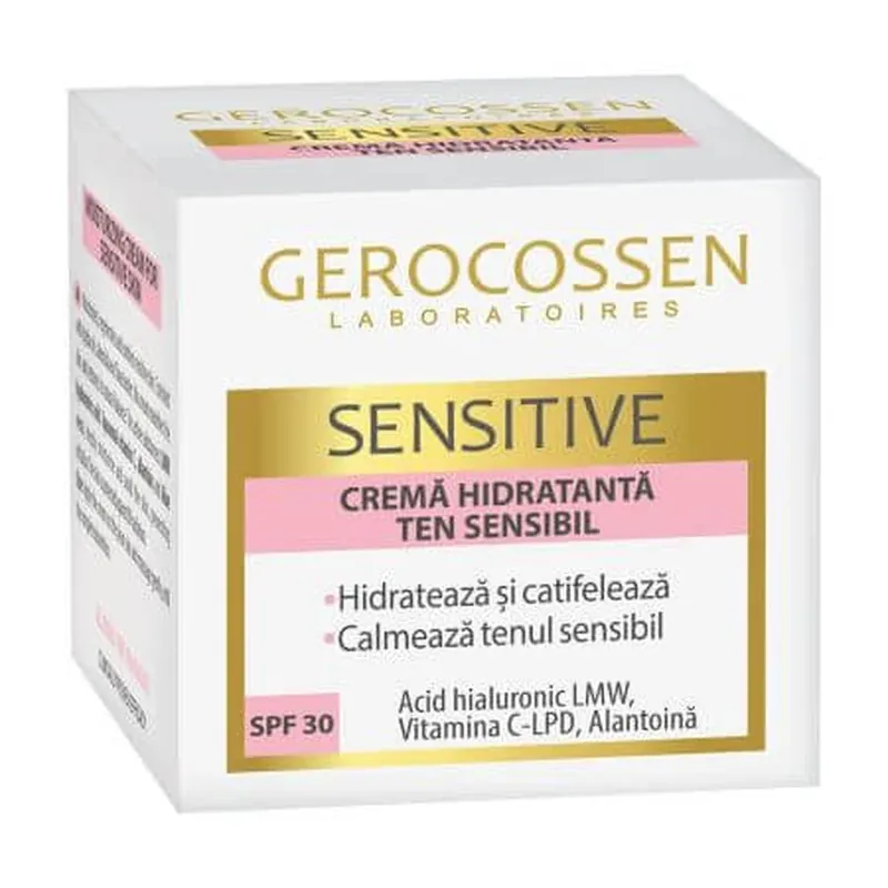 Crema hidratanta pentru ten sensibil cu SPF 30 Sensitive, 50 ml, Gerocossen Ultima șansă