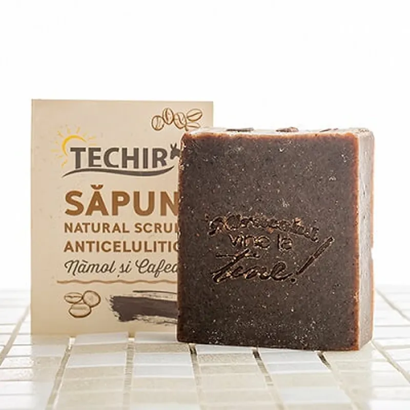 Săpun natural scrub anticelulitic, 120 g, Techir Noutate