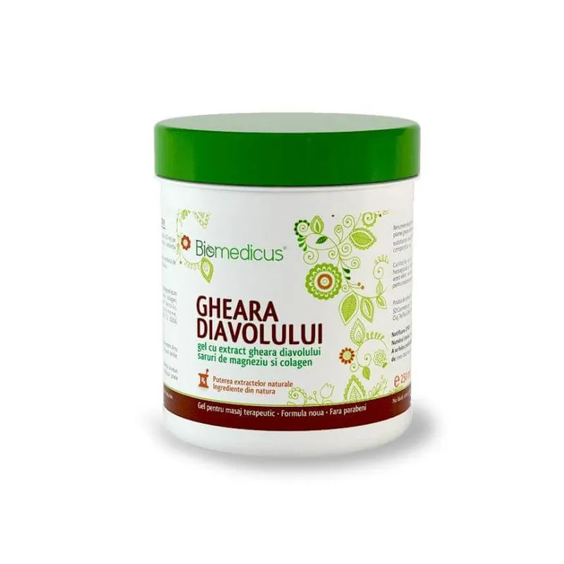Reduceri Gel cu extract de gheara diavolului, saruri de magneziu si colagen, 250 ml, Biomedicus