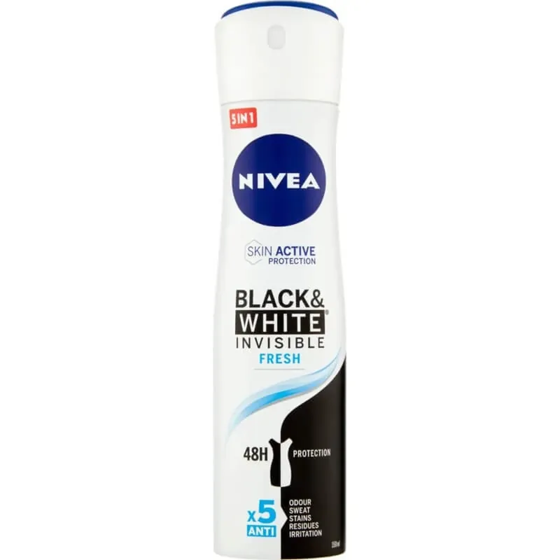 Nivea invisible for black & white fresh – deodorant spray 150 ml Ultima șansă