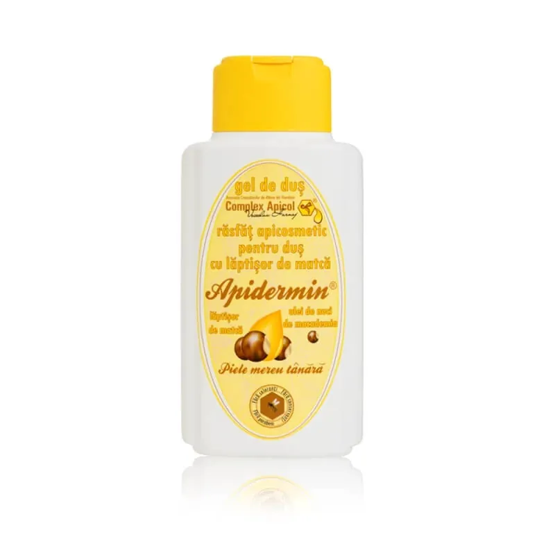 Gel de dus cu laptisor de matca, 250ml, Apidermin Ieftin