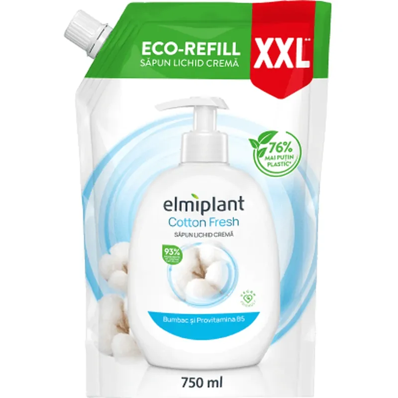 Promoție Elmiplant Rezervă săpun lichid Cotton Fresh, 750 ml