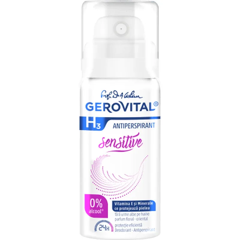 Gerovital Deodorant spray sensitive, 40 ml Ofertă exclusivă