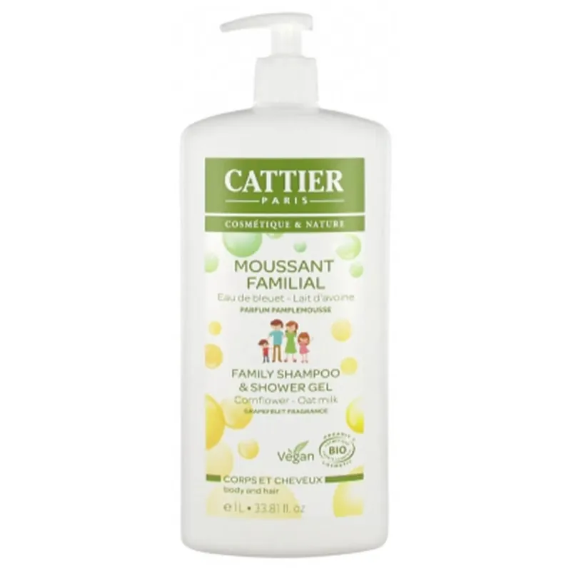Cattier Bio Baie de corp și păr pentru întreaga familie Parfum grapefruit 1l Ofertă limitată