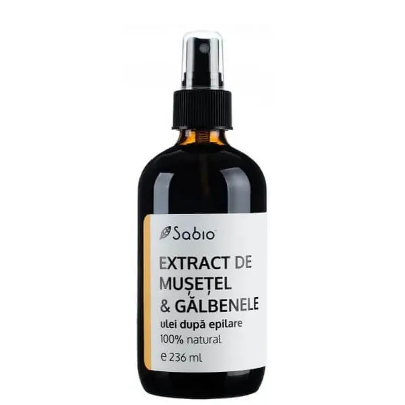 Plată sigură Ulei după epilare cu extract de mușețel și galbenele, 236 ml, Sabio