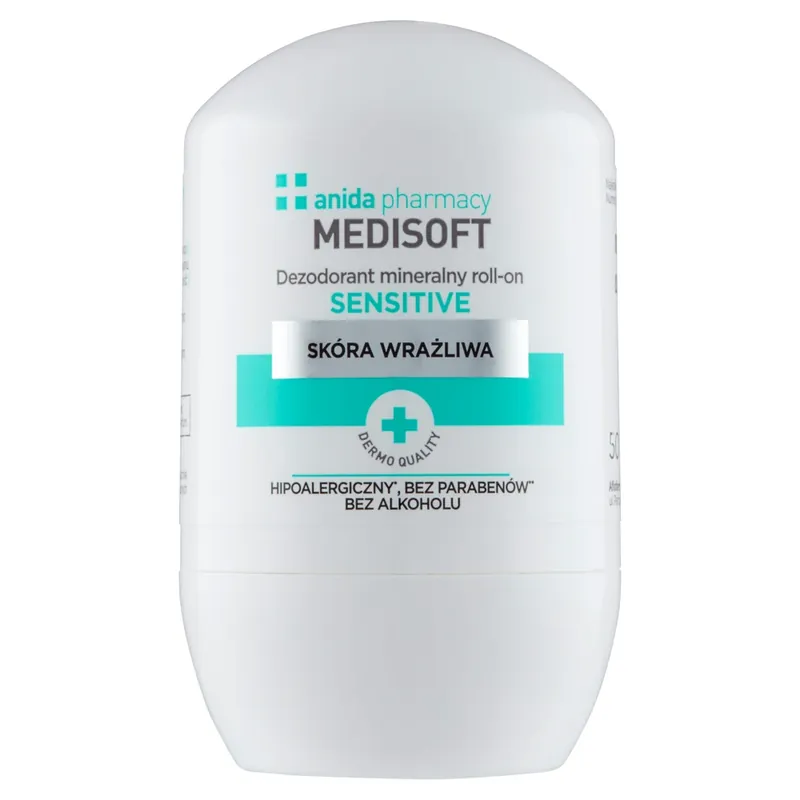 Bestseller Anida Medi Soft Sensitive, Deodorant mineral roll-on, piele sensibilă, 50 ml