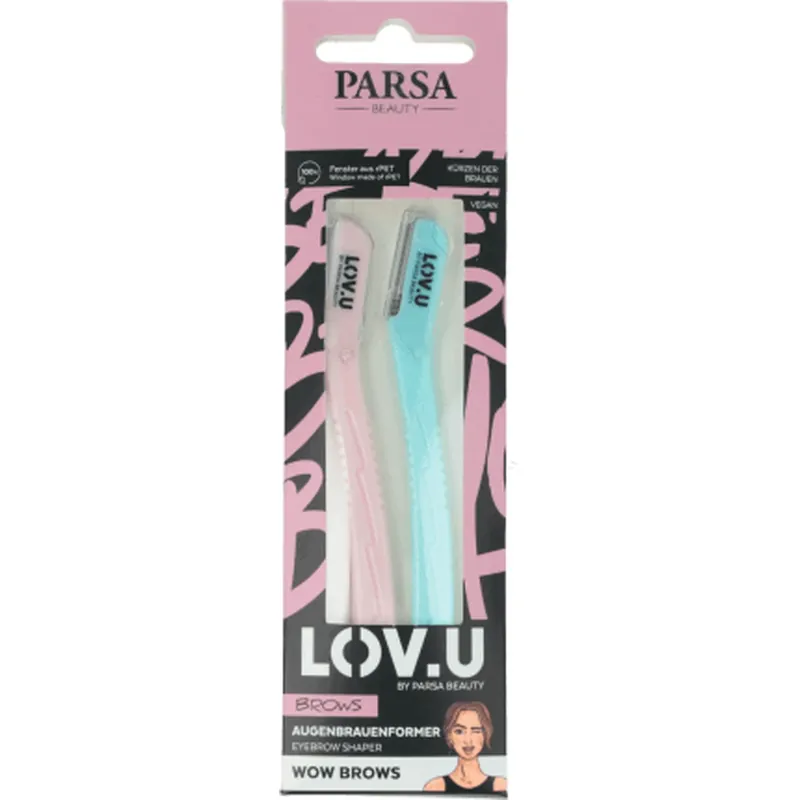 Parsa Beauty LOV.U trimmer pentru sprâncene și față, 2 buc Calitate înaltă
