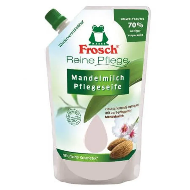 Refill Sapun lichid cu lapte de migdale, 500 ml, Frosch Cumpărături sigure