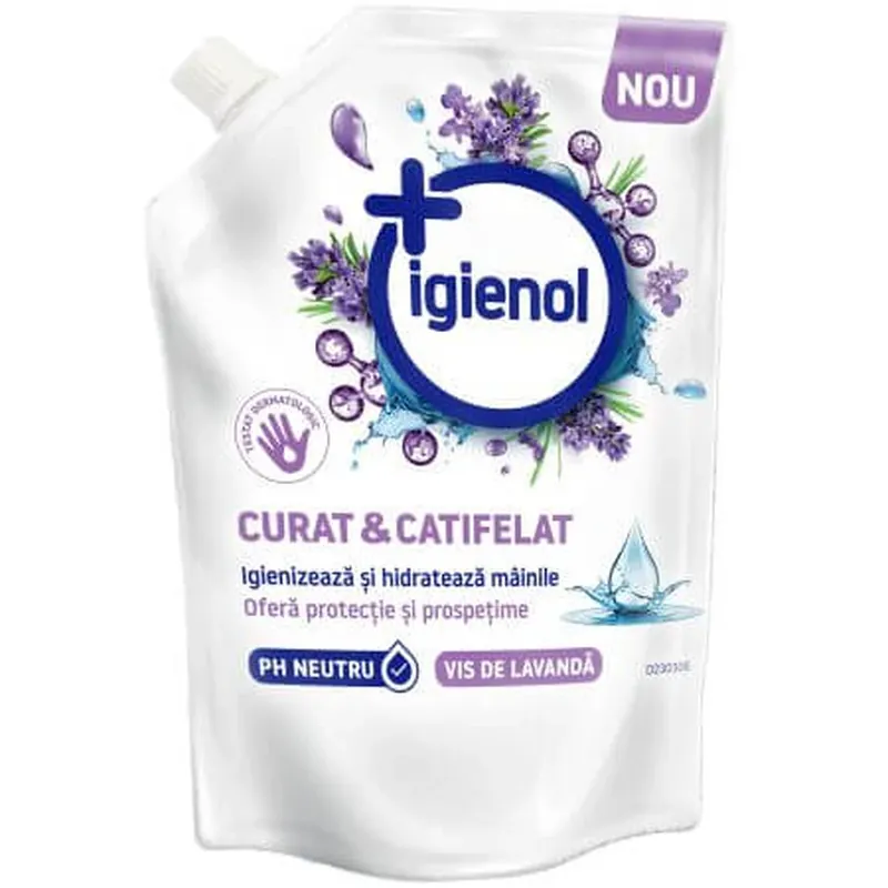 Rezerva sapun lichid Vis de Lavanda, 500 ml, Igienol Reducere extra