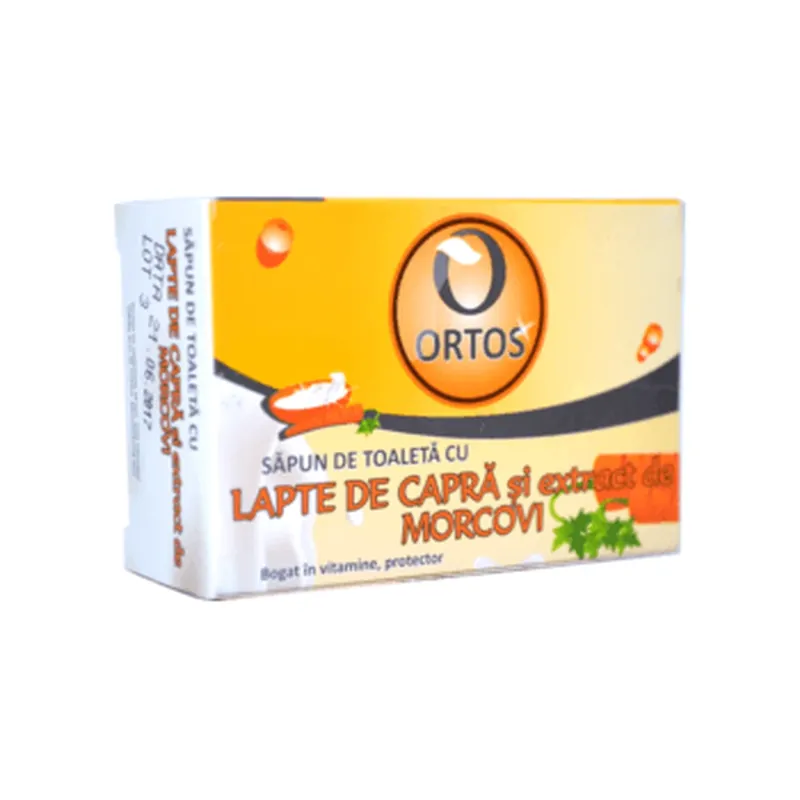 Reducere Sapun cu lapte de capra si extract de morcovi, 100 g, Ortos