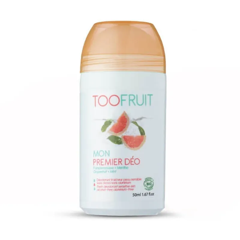 Popular Toofruit, deodorant antibacterian într-o bilă pentru copii, grapefruit și mentă, 50 ml