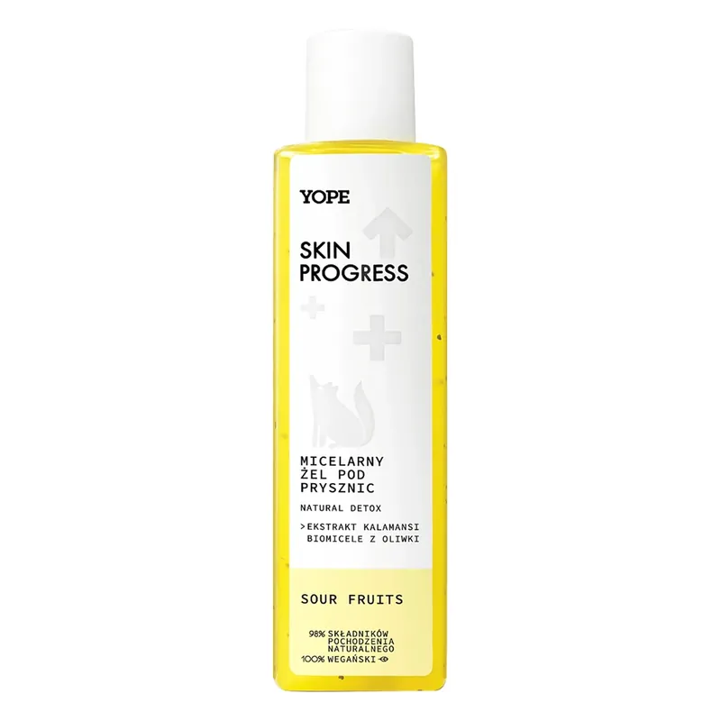 Yope Skin Progress Natura Detox, Gel de duș micelar, Fructe acrișoare, 200 ml Cumpără online