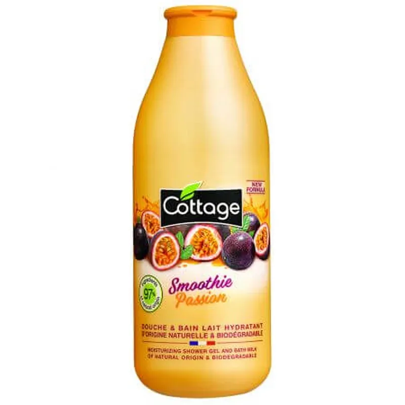 Lapte de dus hidrtatant Smoothie Passion, 750 ml, Cottage Expediere rapidă