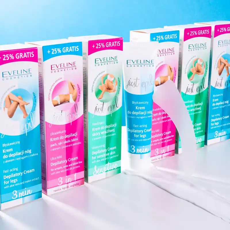 Eveline Cosmetics Just Epil, cremă de epilare 3 în 1 pentru axile, mâini și zona bikini, 125 ml Preferatul clienților