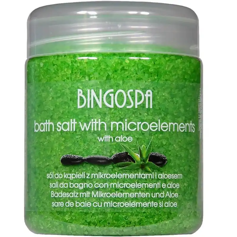 Cumpărături sigure BingoSpa Sare de baie cu oligoelemente și aloe vera, 550 g