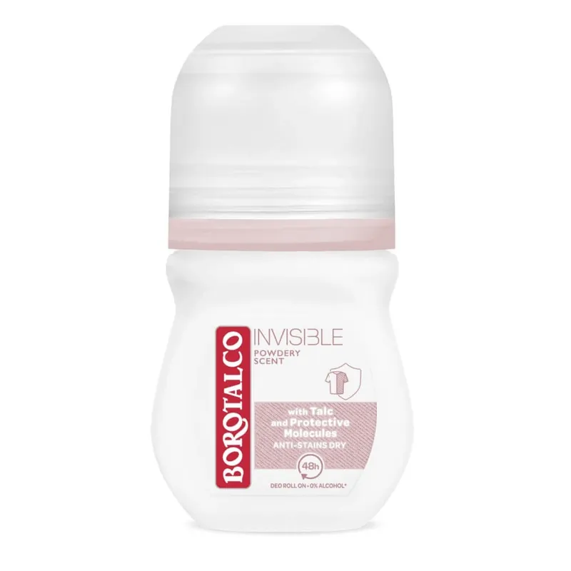Deodorant Roll-on Invisible, Pink, 50 ml, Borotalco Reducere specială