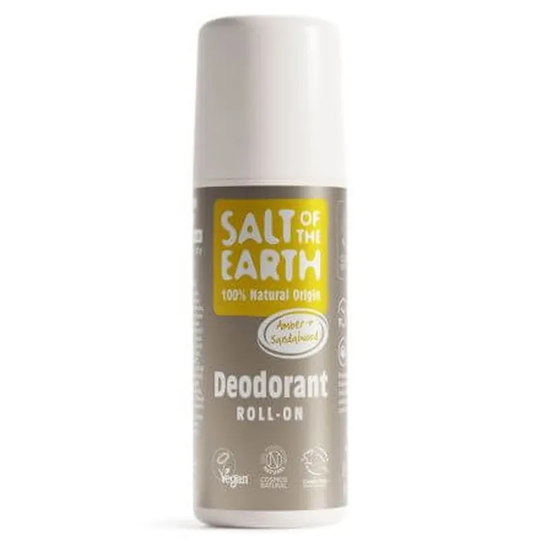 Deodorant roll-on vegan unisex Ambra si Santal, 75 ml, Salt Of The Earth Doar azi