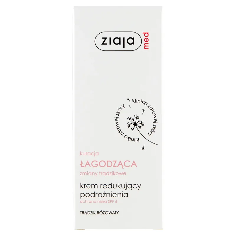 Disponibil imediat Ziaja Med Kuracja Kuracja łagodząca, Cremă de reducere a iritațiilor împotriva rozaceei, 50 ml