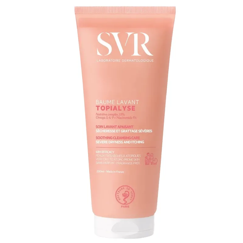 SVR Topialyse Baume Lavant, Loțiune de curățare hrănitoare pentru piele foarte uscată și atopică, 200 ml Promoție