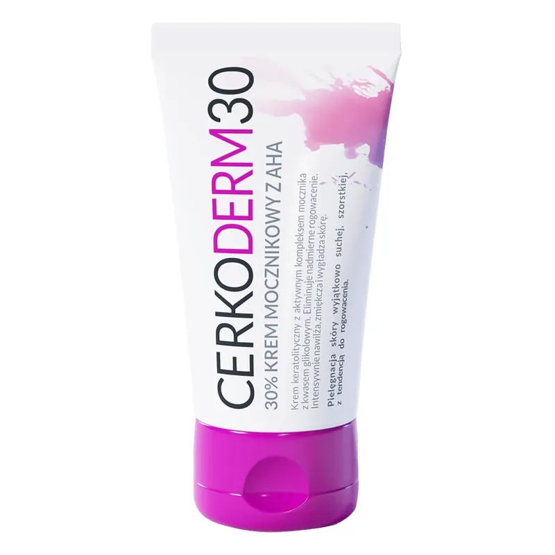 Plată securizată Cerkoderm 30, 30% cremă de uree cu AHA, piele extrem de uscată, aspră, cu tendință la keratoză, 50 ml