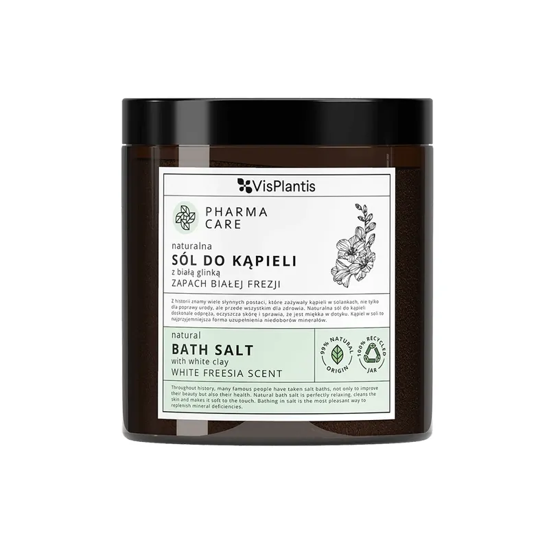 Retur gratuit Vis Plantis Pharma Care, sare de baie naturală cu argilă albă, frezie albă, 800 g
