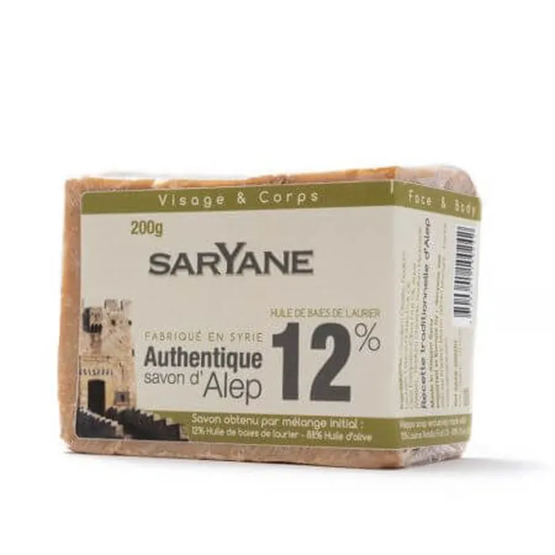 Sapun autentic de Alep cu ulei din frunze de dafin 12%, 190 g, Saryane Preț promoțional