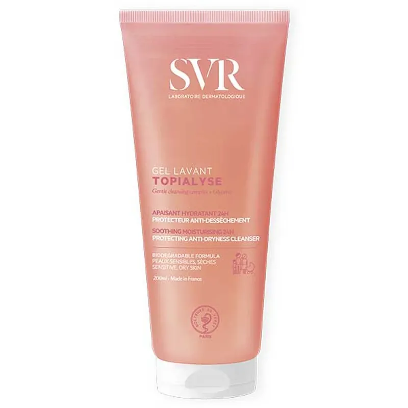 Reducere de preț SVR Topialyse Gel Lavant, Gel de curățare delicat pentru întreaga familie, piele sensibilă, biodegradabil, 200 ml
