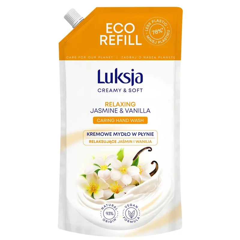 Reducere de preț Luxja Creamy & Soft, săpun lichid cremos, relaxant, iasomie și vanilie, stoc, 900 ml