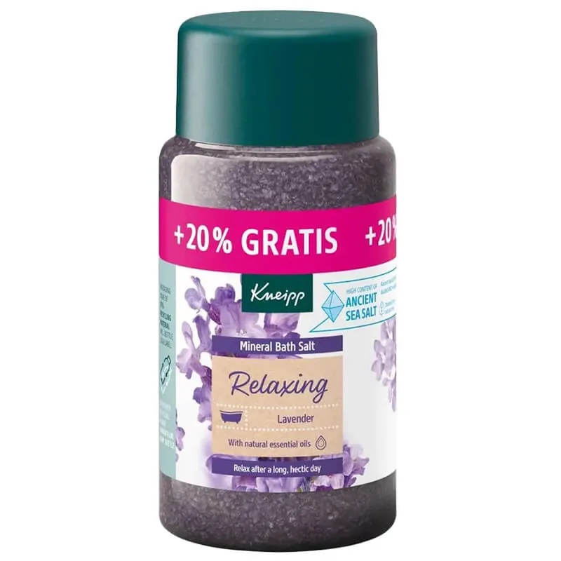Kneipp Lavandă relaxantă, cristale de sare minerală pentru baie, 600 g Cel mai bun preț