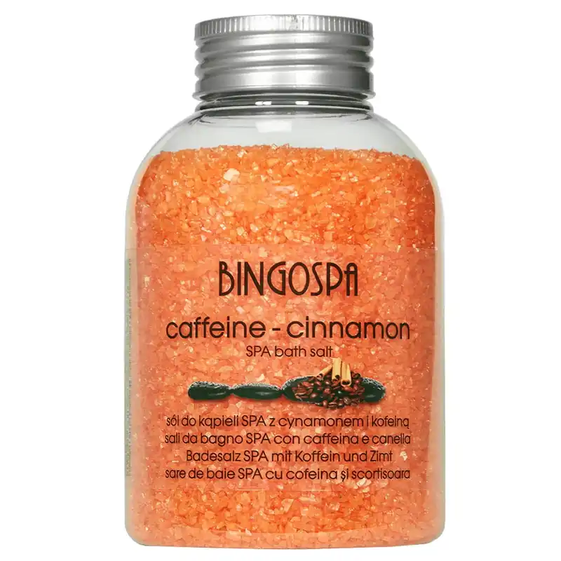 Bingospa, sare de baie SPA cu scorțișoară și cofeină, 600 g Expediere rapidă