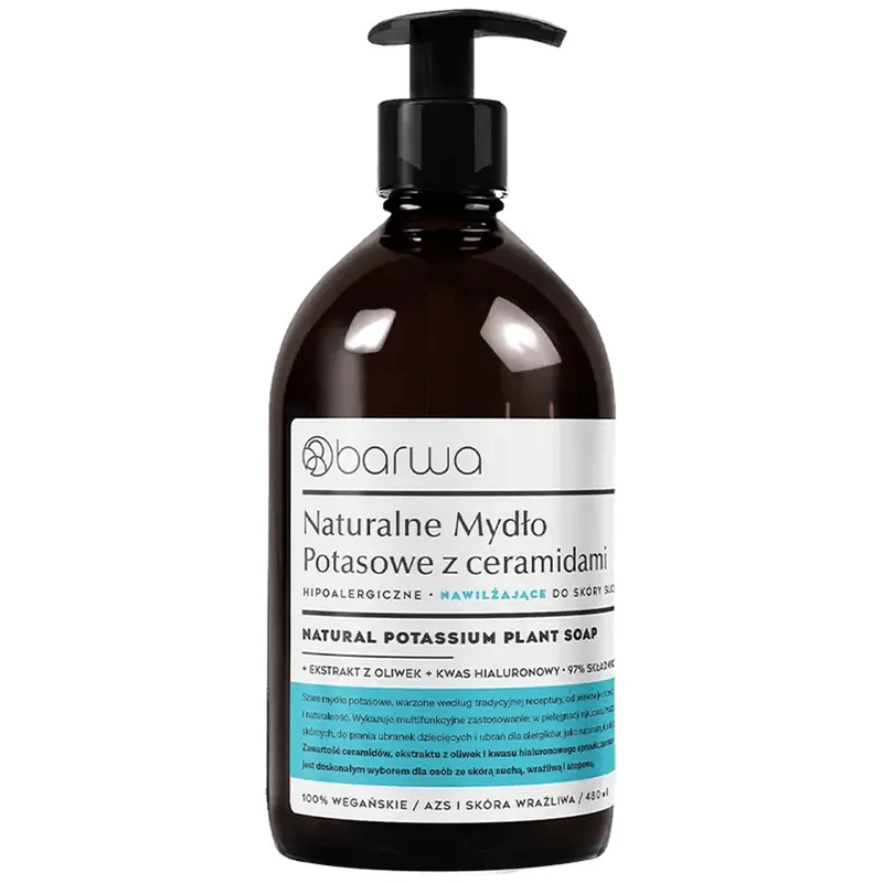 Super ofertă Barwa, săpun natural de potasiu cu ceramide, hidratant, 480 ml