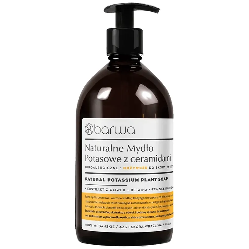 Comandă acum Barwa, săpun natural de potasiu cu ceramide, hrănitor, 480 ml