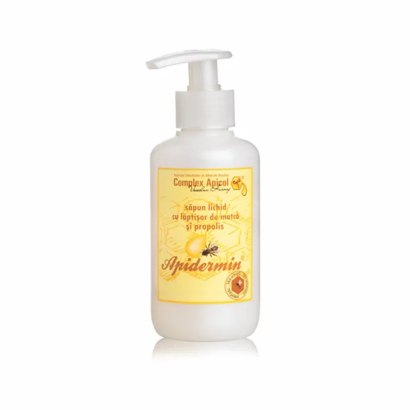 Apidermin sapun lichid cu laptisor de matca si propolis, 200 ml, Complex Apicol Veceslav Preț mic